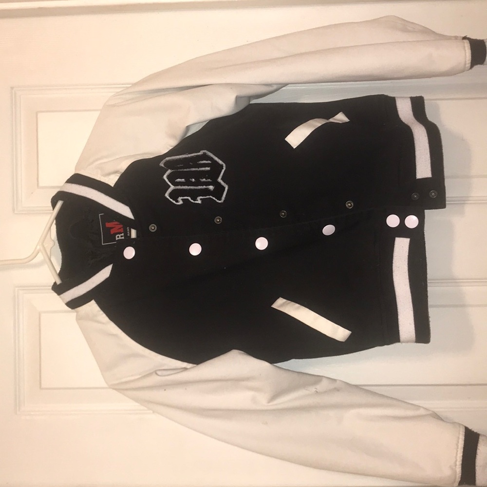 Black and White Letterman Jacket